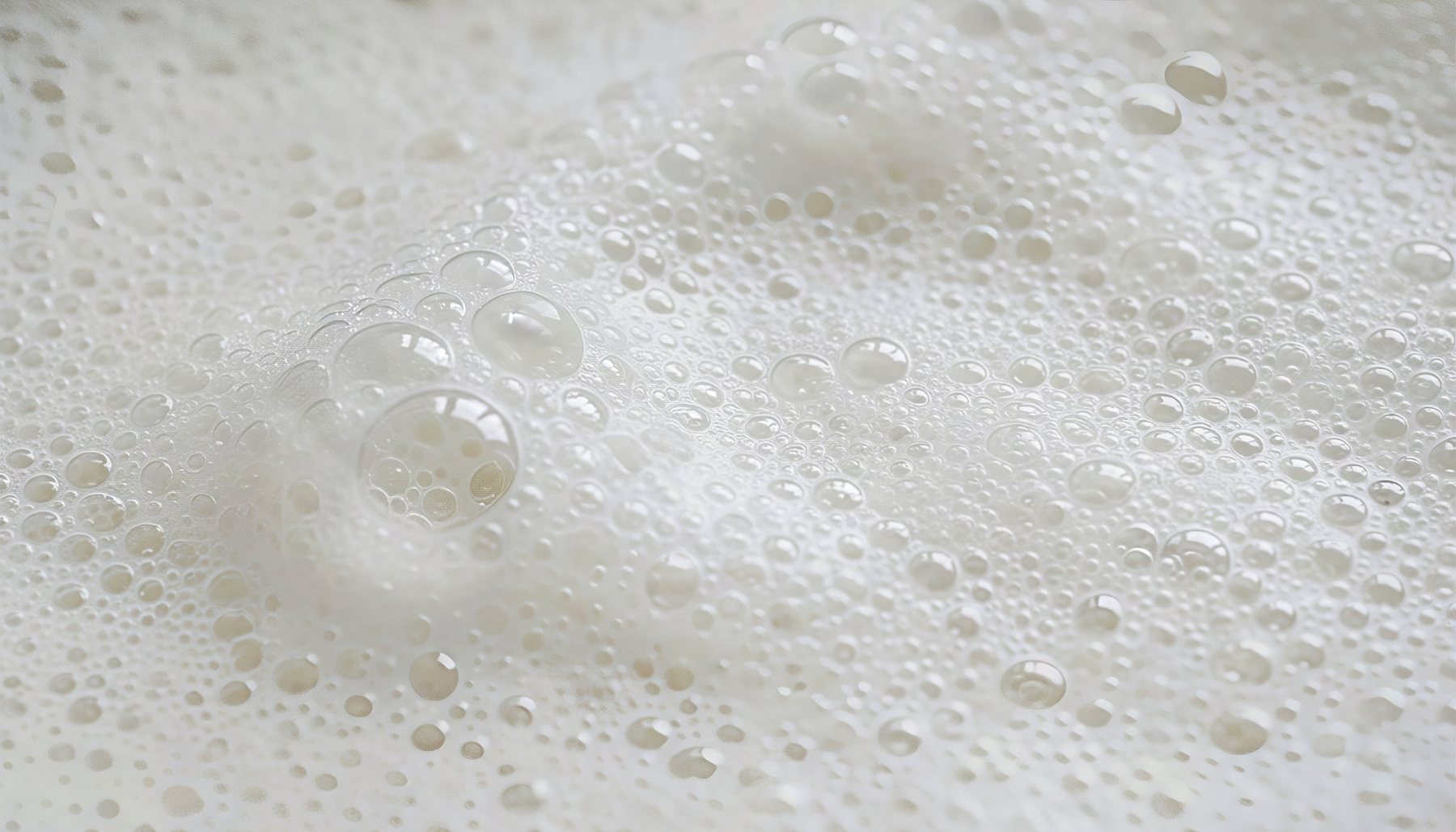 Soap foam, soft and dense texture